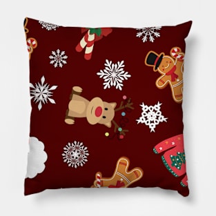 Festive Holiday Pattern Pillow