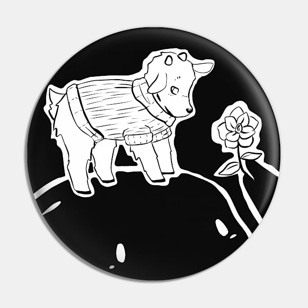 Goat Pin by Dumplynn's Doodles