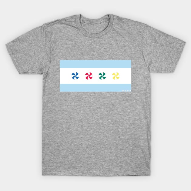 Pinwheel Chicago Flag 2.0 - White Sox - T-Shirt