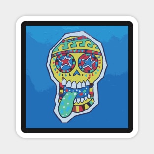 SKULLDELIKA - PSYCHEDELIC SKULL ILLUSTRATION Magnet