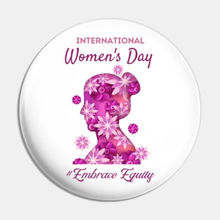 International Women's Day 2023, Embrace Equity Happy Women's Day Pin