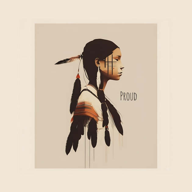 [AI Art] Proud Native American Woman With Headdress by Sissely