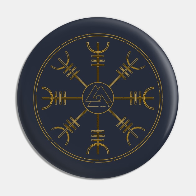 Aegishjalmur Helm of Awe Viking Nordic Runes Pin by MARESDesign