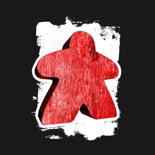 Red Meeple on White Painted Background T-Shirt