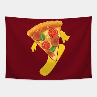 Pizza Snowboarder Tapestry