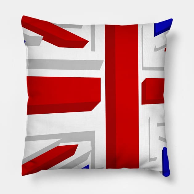 Union Jack XL Wht Pillow by SiSuSiSu