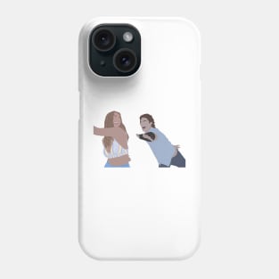 Madelyn Cline & Chase Stokes as Sarah Cameron & John B! Sticker Phone Case