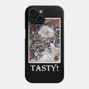 Alice Ferret - Tasty Quote - White Outlined Version Phone Case