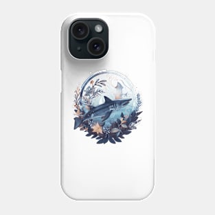 vintage shark art Phone Case