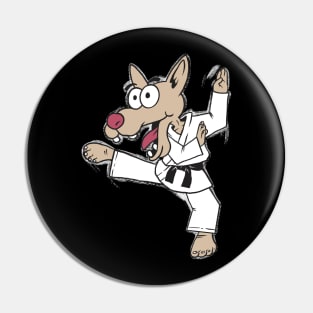 Karate dog Pin