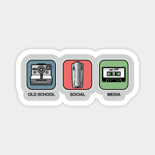 Old School Social Media Magnet
