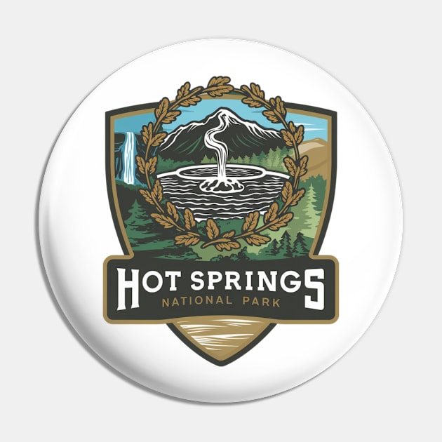 Hot Springs National Park Arkansas Emblem Pin by Perspektiva