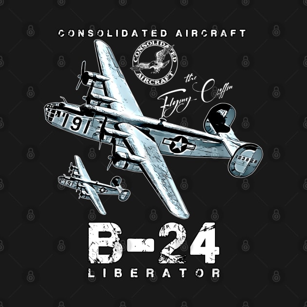 B24 Liberator The Flying Coffin WW2 Heavy Bomber Aircraft by aeroloversclothing