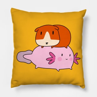 Axolotl and Guinea Pig Pillow