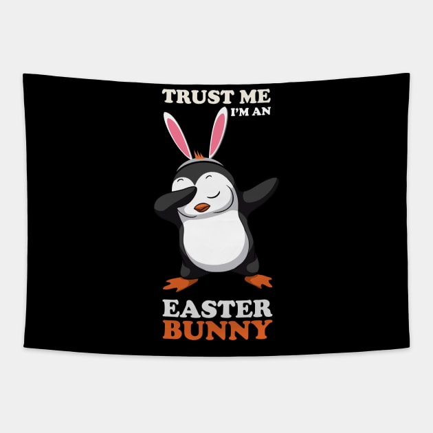 EASTER BUNNY DABBING - EASTER PENGUIN Tapestry by Pannolinno