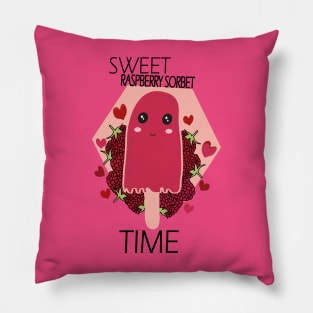 Raspberry sorbet Kawaii Sweet Raspberry Sorbet Time Pillow