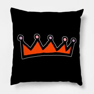 Crown Hats Red Graphic Pillow