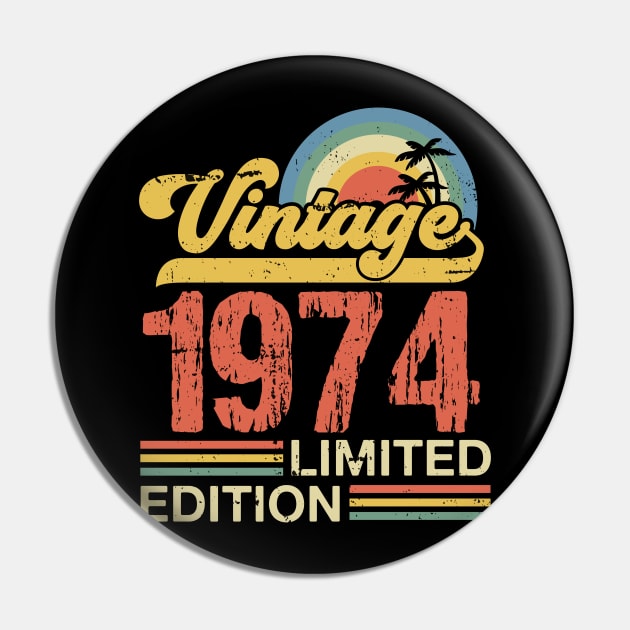 Retro vintage 1974 limited edition Pin by Crafty Pirate 