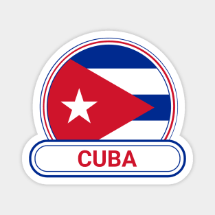 Cuba Country Badge - Cuba Flag Magnet