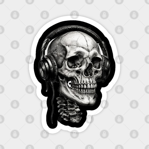 Skull Beats: Macabre Melodies Magnet by Steve