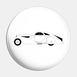 Phantom Coupe Black Outline Pin