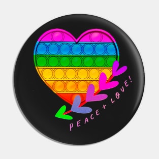 Peace + love! Pride day for a free and peaceful love. LGBTIQ+ pride Pin