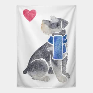 Watercolour Miniature Schnauzer Tapestry