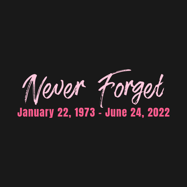 Never Forget Pro Roe 1973 Abortion Rights Women's Health by Little Duck Designs