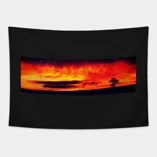 Sky on fire Tapestry