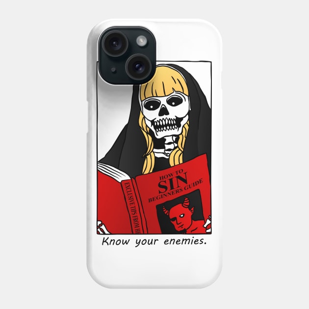 Nun & The Book of Sin Phone Case by sadpanda