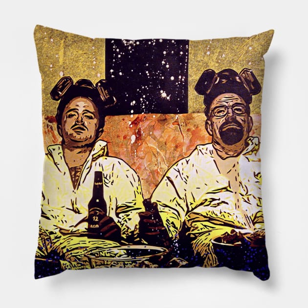 Another Day At The Office Pillow by Bobby Zeik Art