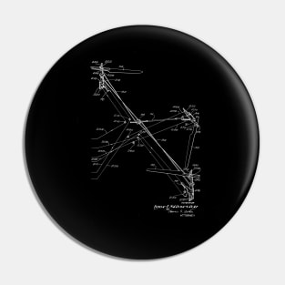 Helicopter Control Vintage Patent Drawing Pin