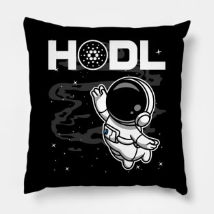 HODL Astronaut Cardano ADA Coin To The Moon Crypto Token Cryptocurrency Blockchain Wallet Birthday Gift For Men Women Kids Pillow