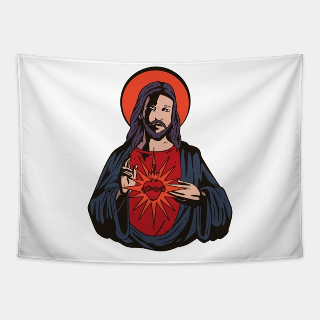 Jesus Heart   P R t shirt Tapestry by LindenDesigns