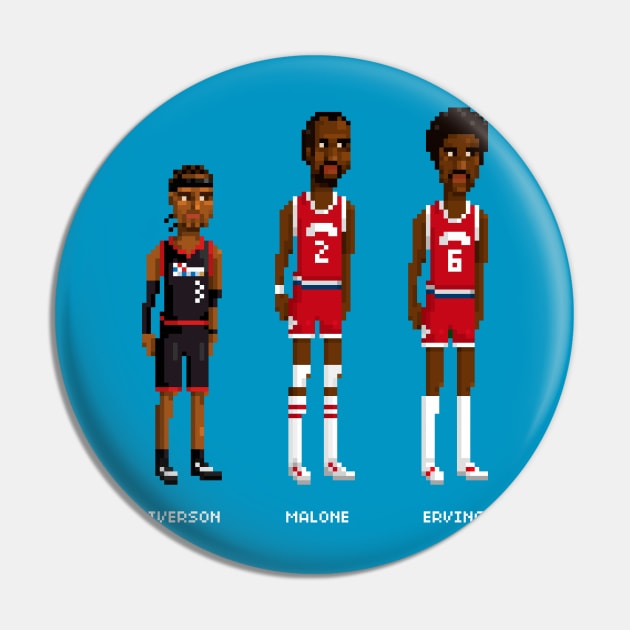 Retro 76ers Pin by PixelFaces