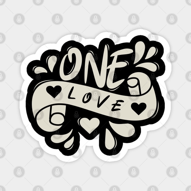 One Love Magnet by Distrowlinc