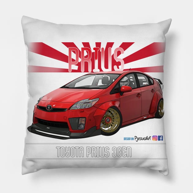 Toyota Prius 2JZ Red Pillow by PjesusArt