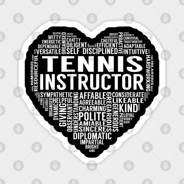 Tennis Instructor Heart Magnet by LotusTee