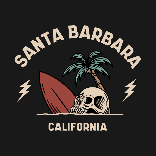 Vintage Surfing Santa Barbara, California by SLAG_Creative