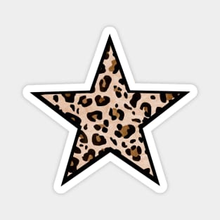 Leopard Print Star Magnet