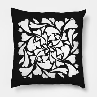 St. Valentine day black and white pattern Pillow