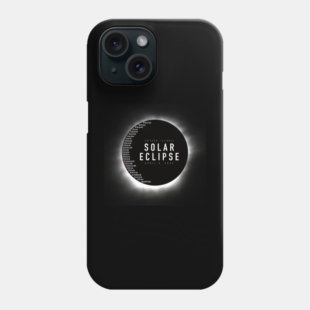 ECLIPSE 2024 - Chicago Illinois Phone Case by BRAVOMAXXX