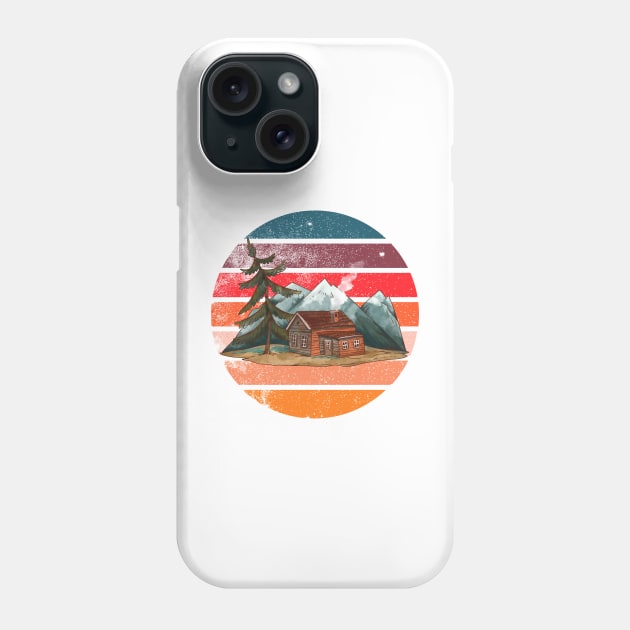 Cabin in the mountains Phone Case by Flawless Designs