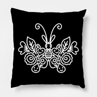 Butterfly fun doodle art Pillow