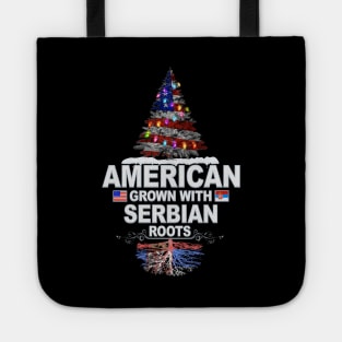 Christmas Tree  American Grown With Serbian Roots - Gift for Serbian From Serbia Tote