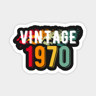 Retro Vintage 1970 Birthday Magnet