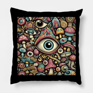 Mushroom eye open Pillow