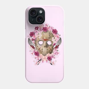 Floral Horror Hockey Mask Phone Case