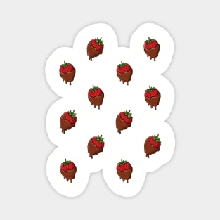 Chocolate Covered Strawberries Pattern Magnet