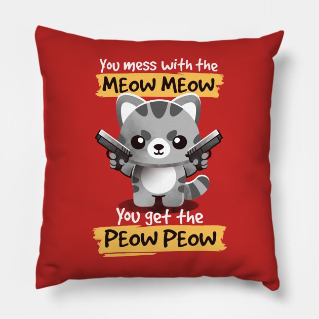 Meow meow peow peow Pillow by NemiMakeit